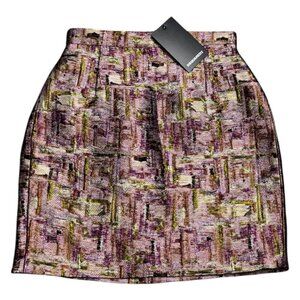 DSQUARED 2 (NWT) Luxury Designer SILK BLEND Printed Mini Skirt Women Size 2 (XS)
